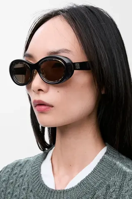 Loewe Солнцезащитные очки овальной формы, черный