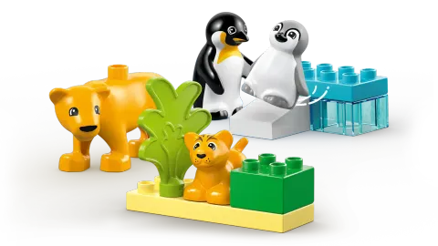 Конструктор LEGO Duplo 10941 Семейства диких животных: Пингвины и львы