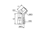Соединение FN45 D18-20 ORFS 1.3/16 (обжатая гайка)