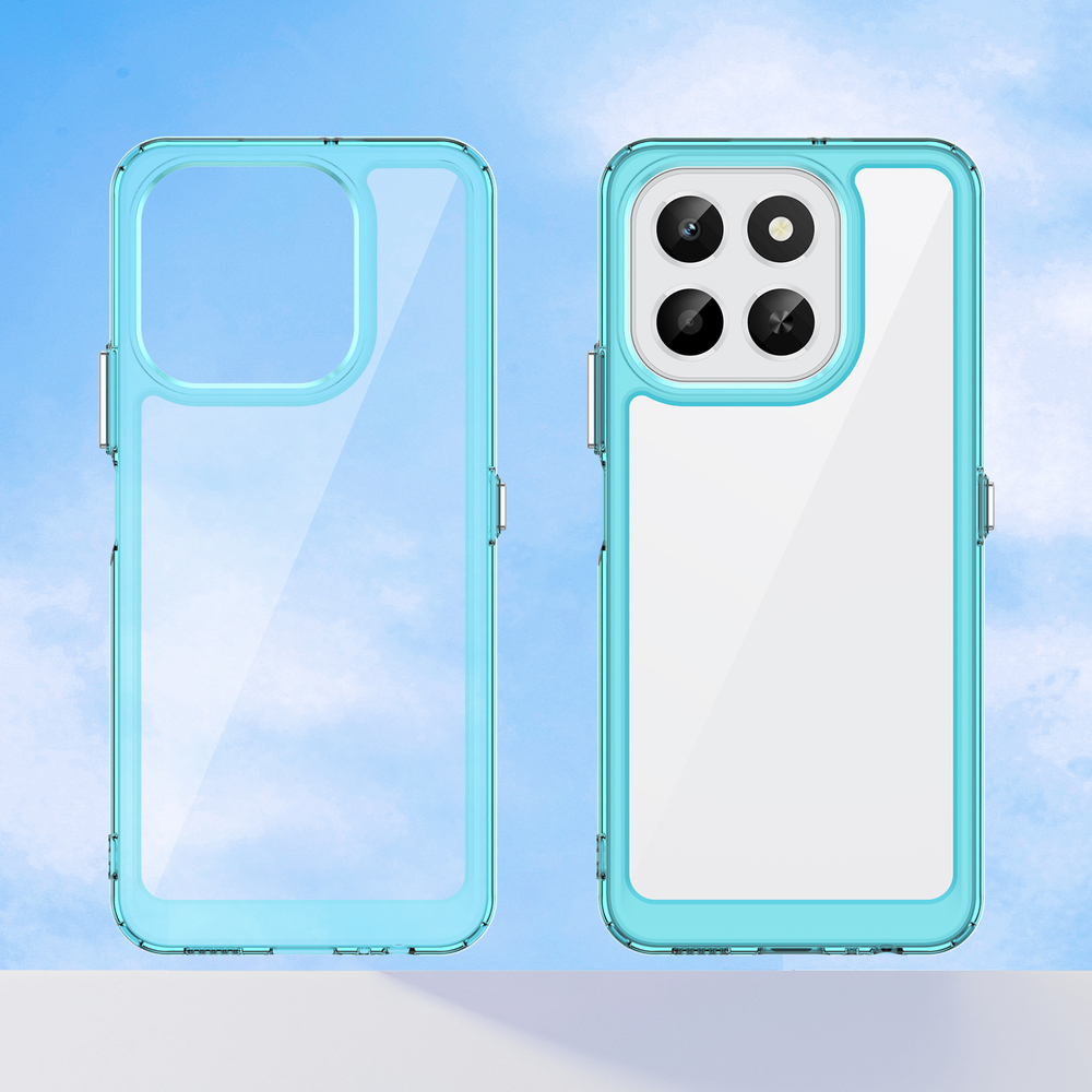 Противоударный чехол для Honor X6C, усиленные защитные рамки бирюзового цвета
