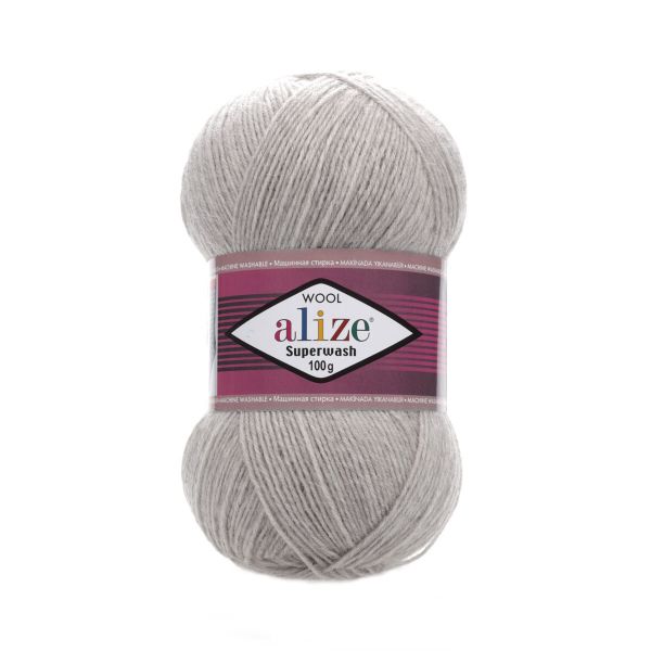 Пряжа Alize (Ализе) Superwash Comfort Socks / уп.5 мот. по 100 г, 420м, 021 серый меланж A