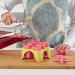 IKEA Форма для приготовления фруктового льда UPPFYLLD на 6 ячеек, розовая/желтая (из Финляндии)