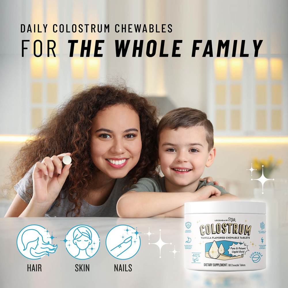 Legendairy Milk, молозиво, ваниль, 60 жевательных таблеток