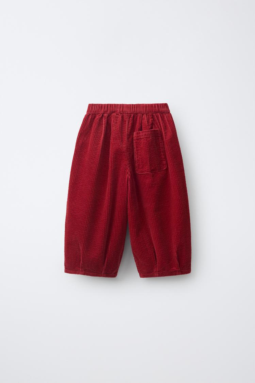 ZARA ВЕЛЬВЕТОВЫЕ БРЮКИ BALLOON, КРАСНЫЙ