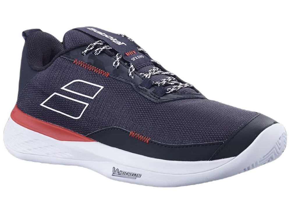 Мужские кроссовки теннисные Babolat SFX Evo Clay - black/fiesta red