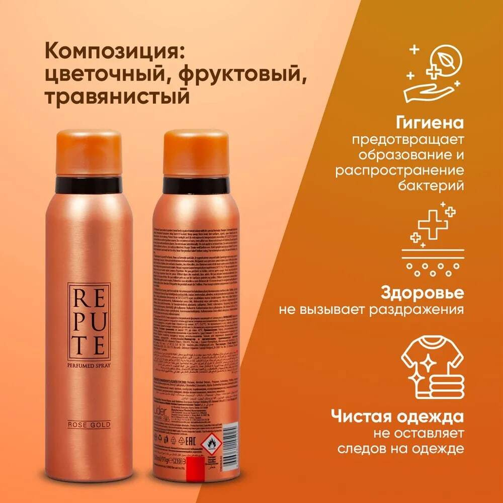 Дезодорант женский Repute Rose Gold 150 мл