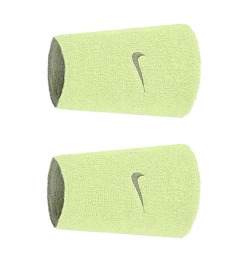 Напульсник теннисный Nike Swoosh Double Wide Reversible 2P - lime/olive