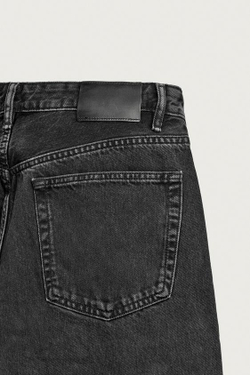 ZARA ДЖИНСЫ LOOSE FIT В ПОЛОСКУ, ЧЕРНЫЙ