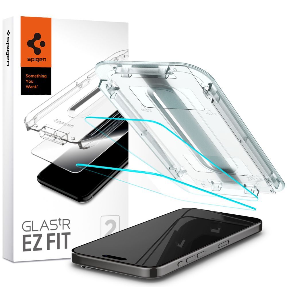 Стекло Spigen GLAS.TR 2-PACK iPhone 15 PRO CLEAR