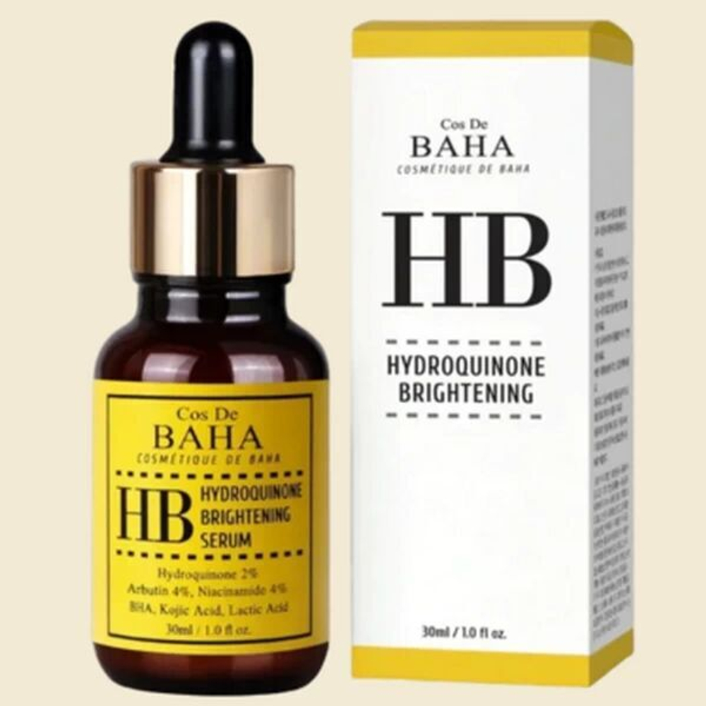 Осветляющая сыворотка с гидрохиноном и кислотами Cos De Baha HB Hydroquinone Brightening, 30мл