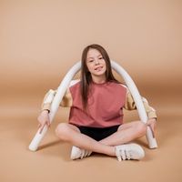 Свитшот Колор блок "Пепельная роза" подростковый
