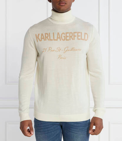 Хлопковый гольф knit Karl Lagerfeld - кремовый(655020 534399)