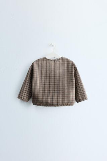 ZARA TIMELESS — ТОП В КЛЕТКУ, РЫЖЕВАТО-КОРИЧНЕВЫЙ