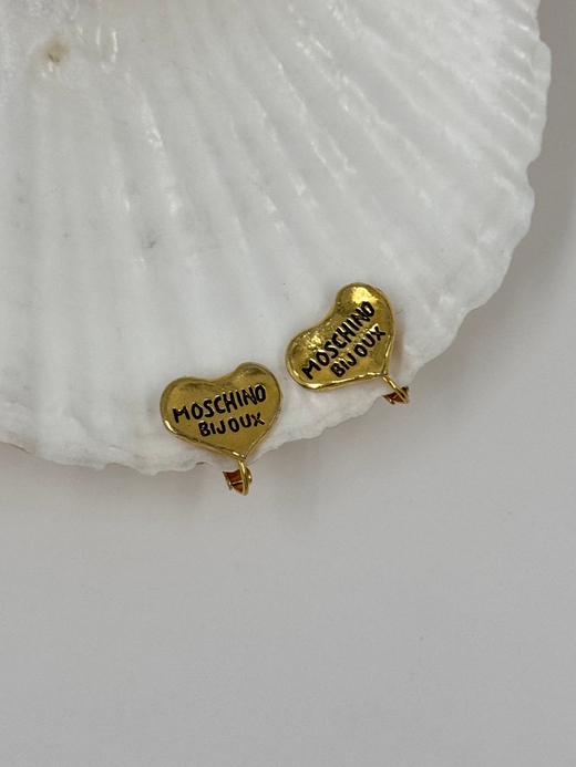 Клипсы Сердечки Moschino