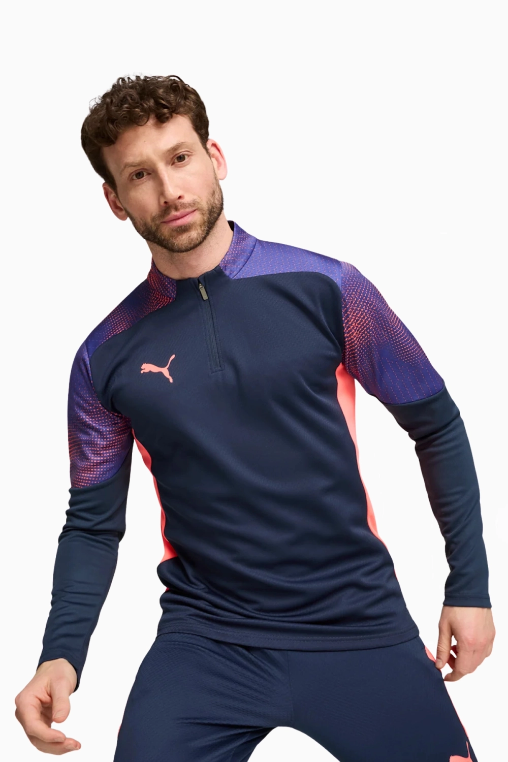 Кофта Puma IndividualFINAL Top 1/4 Zip - темно-синий