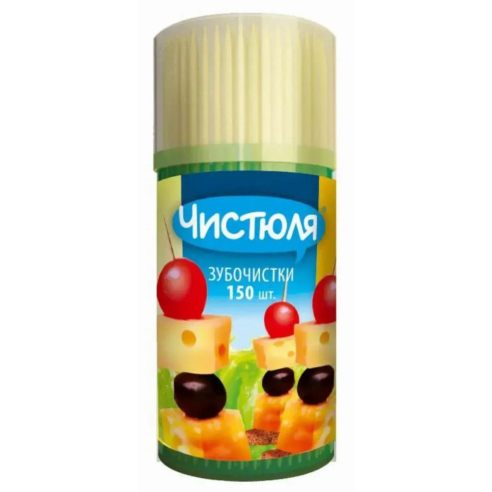Зубочистки 150шт банка Чистюля