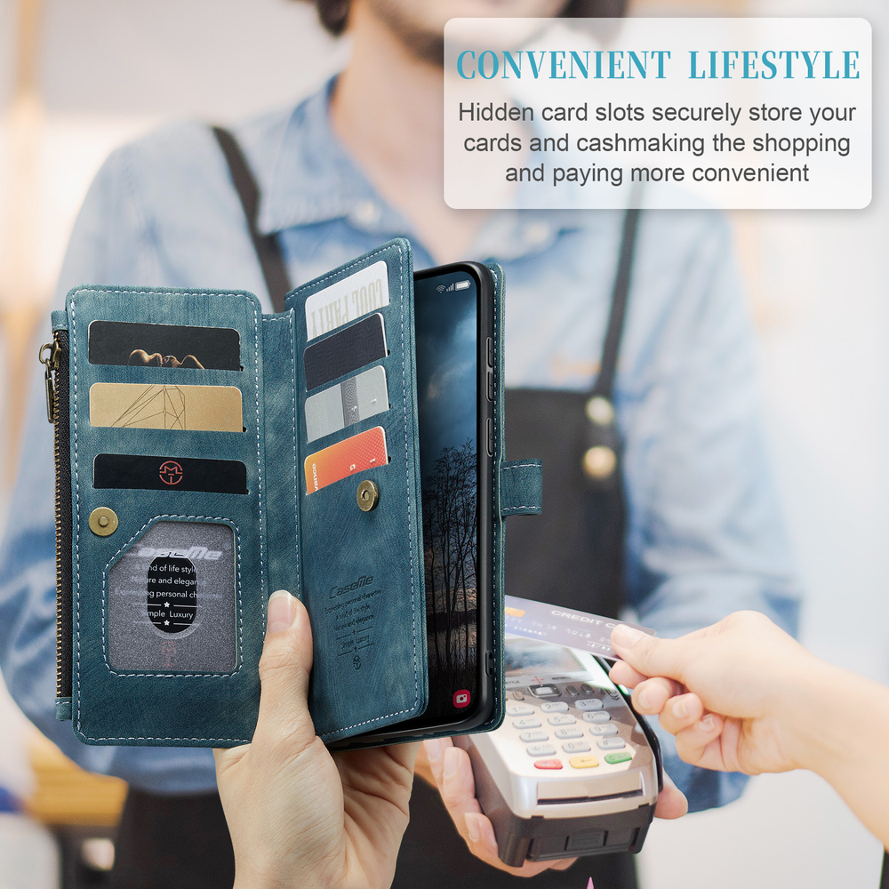 Многофункциональный чехол-кошелек CaseMe 3 in 1 Matte Wallet для Samsung Galaxy S25 Edge