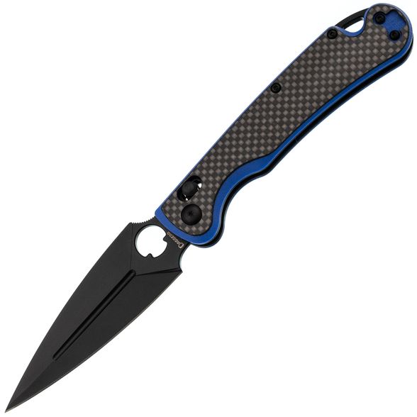 Цена наСкладной нож Daggerr Arrow x-lock CF DLC, сталь D2, рукоять карбон + G10 сине-черная