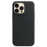 Кожаный чехол с поддержкой MagSafe Apple Leather Case для iPhone 14 Pro Max, Midnight (Темная ночь)