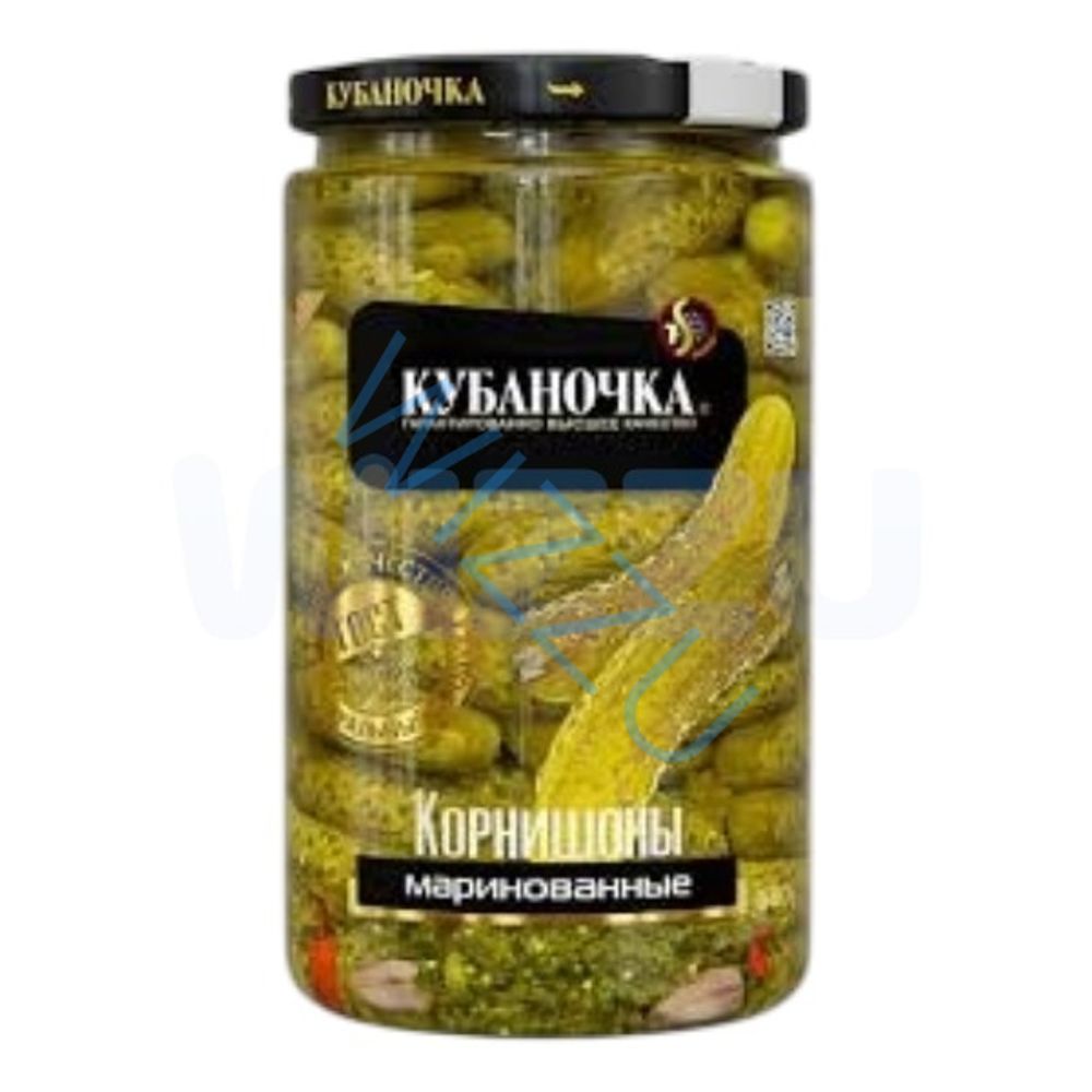 Огурцы маринованные (корнишоны) ТМ Кубаночка ст/б 680 гр