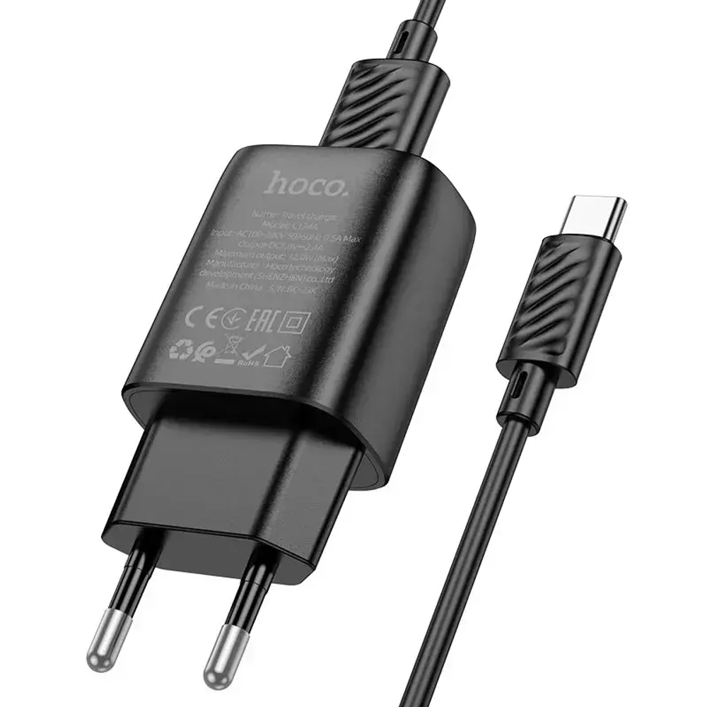 Зарядное устройство HOCO C134A 2.4A USB Black