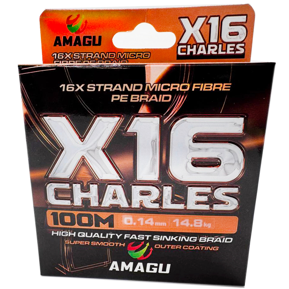 Плетёнка X 16 AMAGU CHARLES 100 м. 0,14мм  (Шестнадцати жильная )