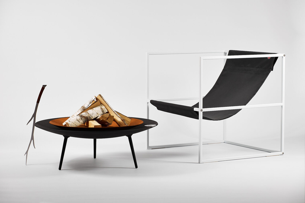 Уличное кресло TESS Outdoor Chair white / anthracite textile (Up!Flame)