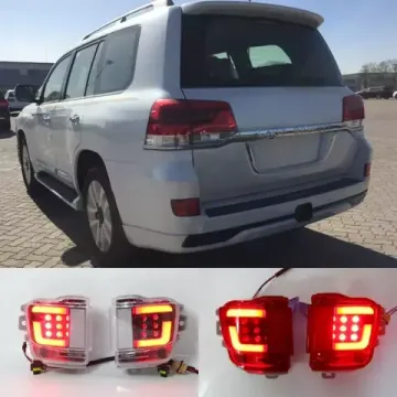 Светодиодные вставки в задний бампер Тойота Ленд Крузер LC200 FJ200 2016-2017 V1 type