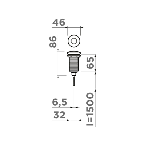 Пневматическая кнопка для измельчителя Omoikiri SW-01-AB022