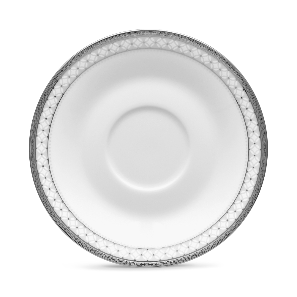 Блюдце для чашки чайной 15см Noritake Рочестер с платиновым кантом