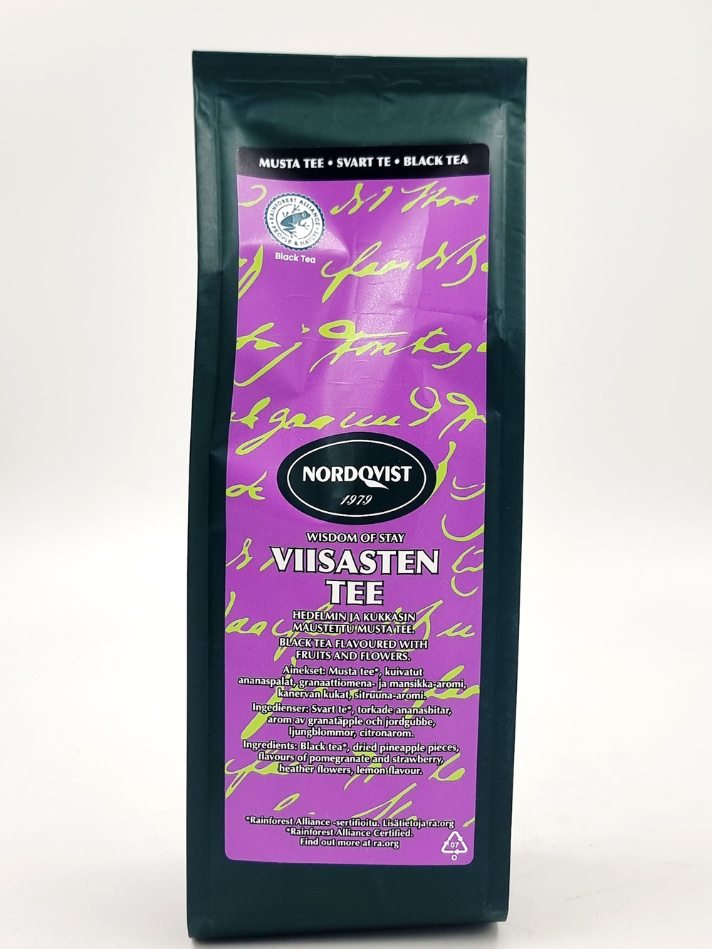 Чай черный Nordqvist Viisasten Tee (гранат, земляника, лимон, ананас, вереск) 80 г (из Финляндии)