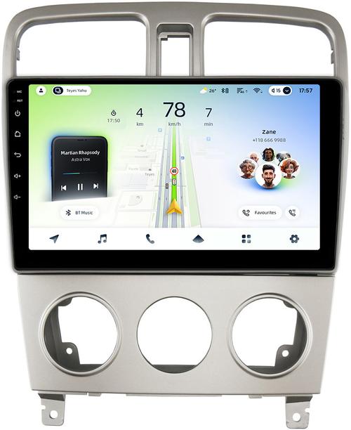 Магнитола для Subaru Forester 2 2002-2007 - Teyes CC4L-DTS монитор 9" IPS, Android 14, Быстрая, Snapdragon 662, CarPlay, 4G SIM-слот