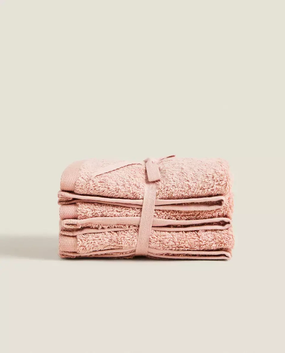 ZARA HOME (НАБОР ИЗ 3 ШТ.) ПОЛОТЕНЦЕ ИЗ ВЫСОКОКАЧЕСТВЕННОГО ХЛОПКА, РОЗОВЫЙ