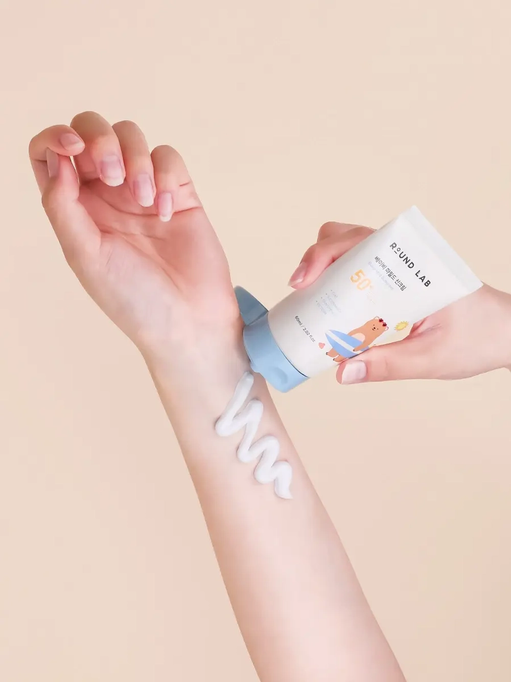 Round Lab Детский солнцезащитный крем для чувствительной кожи SPF50+ PA++++ Baby Mild Sunscreen 60 мл