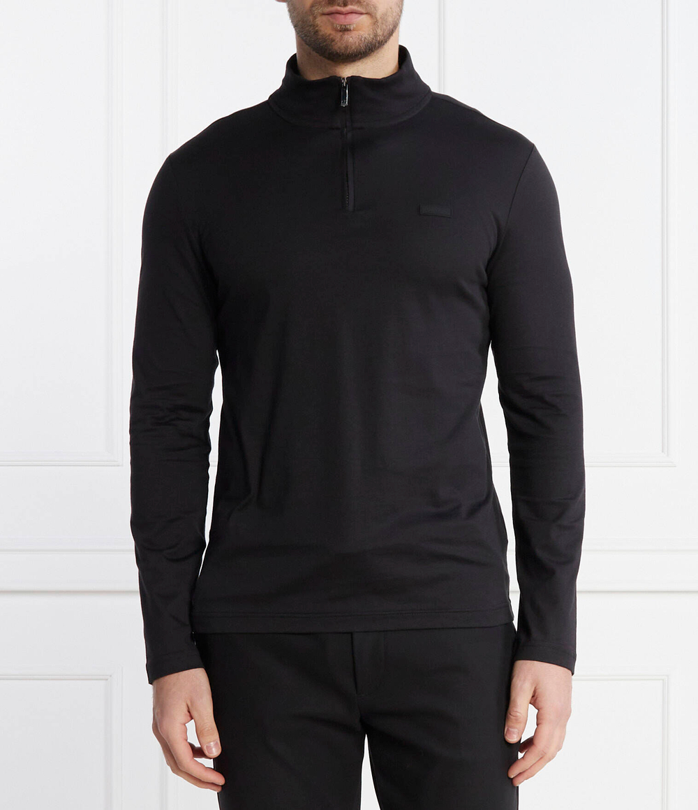 Гольф SMOOTH COTTON LS ZIP UP Calvin Klein - черный(K10K111857)