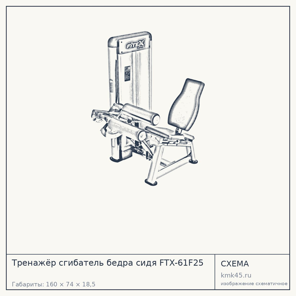 Тренажёр сгибатель бедра сидя FTX-61F25 — от 210 000 ₽