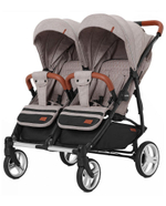 Прогулочная коляска для двойни Carrello Connect CRL-5502, Cotton Beige