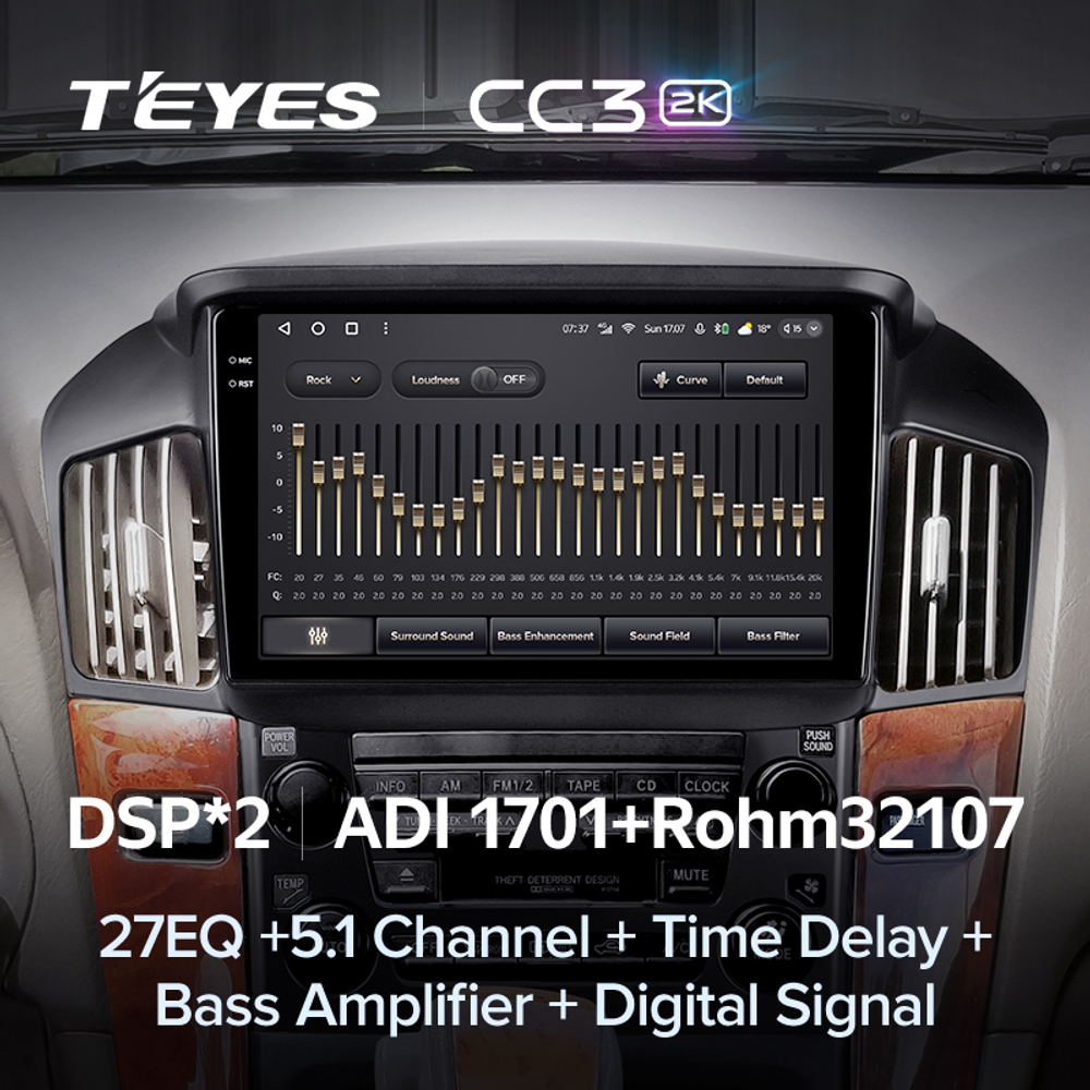Teyes CC3 2K 9"для Toyota Harrier, Lexus RX 300 1997-2003