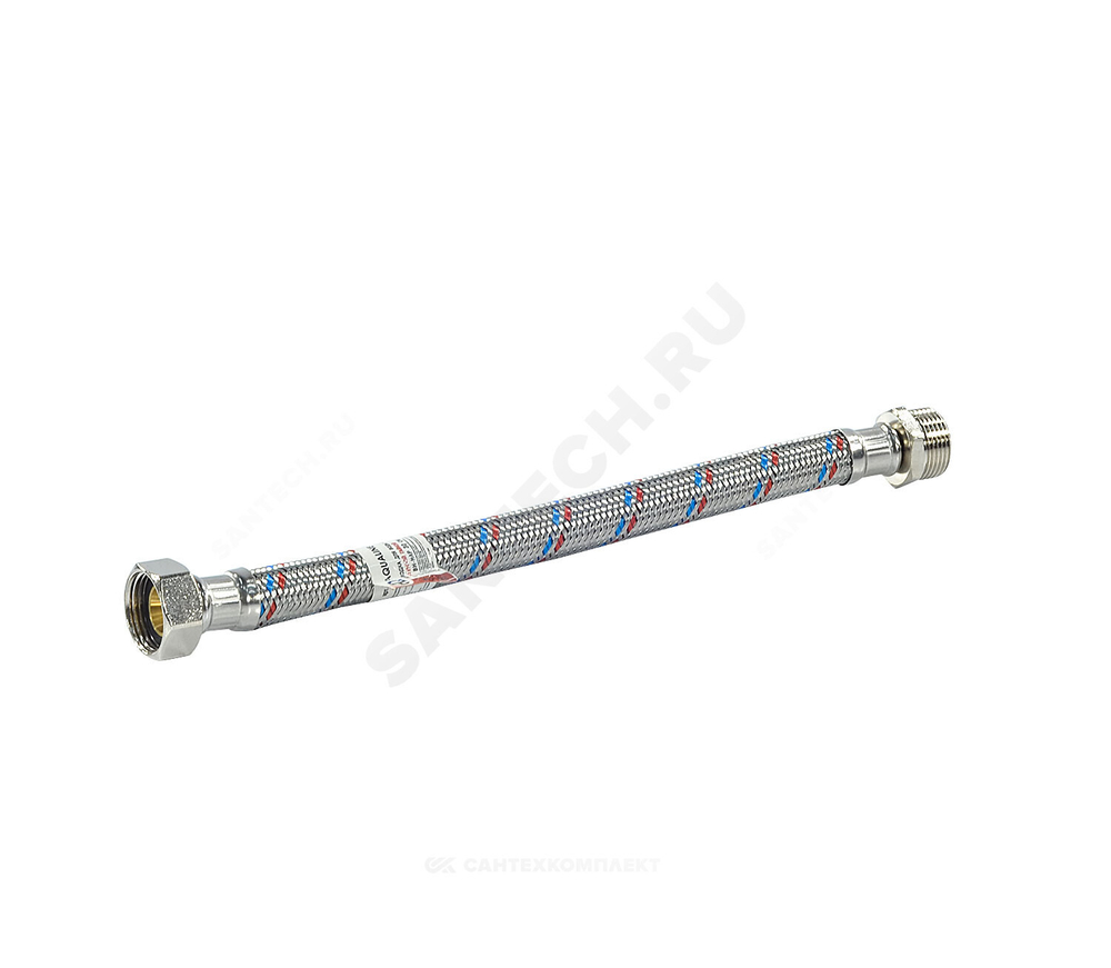 Подводка гибкая для воды нержавеющая оплетка ГИГАНТ 3/4" г-ш L=0.8м AQUALINE 04958