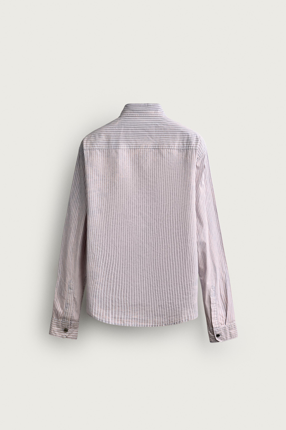 РУБАШКА СВОБОДНОГО КРОЯ В ПОЛОСКУ С ЭФФЕКТОМ КИСЛОТНОЙ СТИРКИ — ZARA