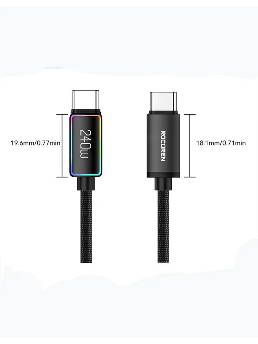 Type-C провод 240W с быстрой зарядкой для Xiaomi, Samsung