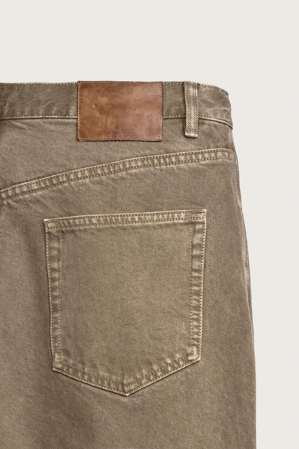 ZARA БРЮКИ STRAIGHT FIT С ЭФФЕКТОМ ВЫСТИРАННОЙ ТКАНИ, СВЕТЛО-ЗЕЛЕНЫЙ