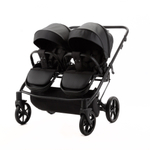 Детская универсальная коляска Adamex LEO DUO Deluxe (2в1) DUO-SA2 - Черная экокожа