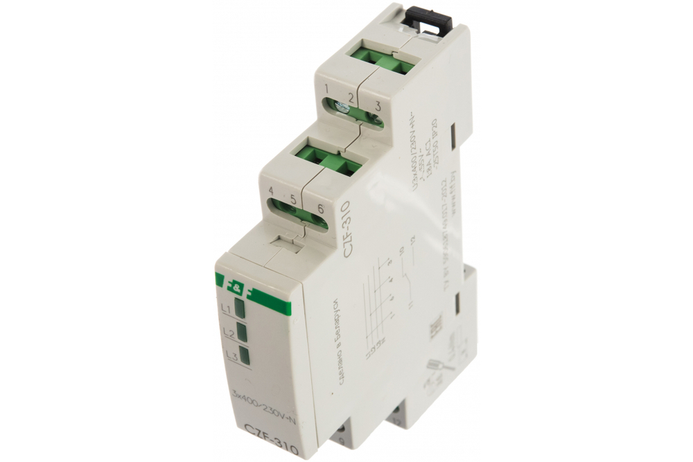 Реле контроля фаз CZF-310 3х400/230+N 8А 1NO/NC IP20