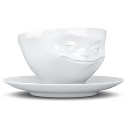 Чайная пара Grinning, 200 мл, белая