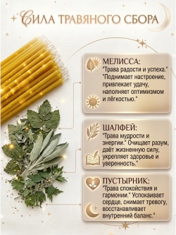 Свечи восковые натуральные желтые, 80 шт
