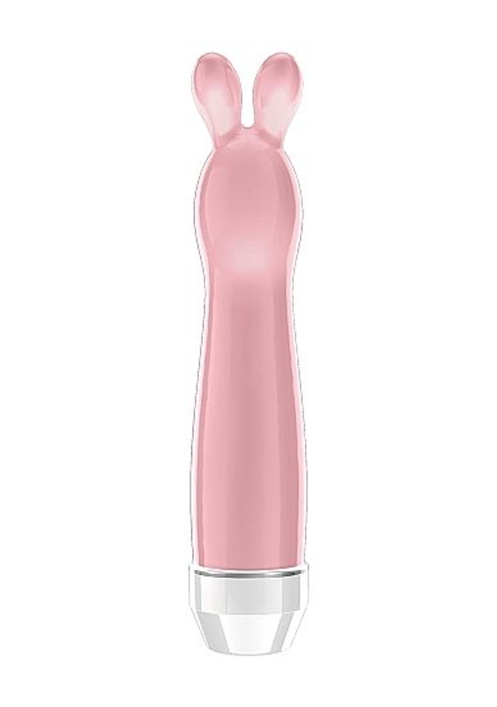 Розовый вибратор с ушками Lena - 17,2 см. (Цвет: розовый)