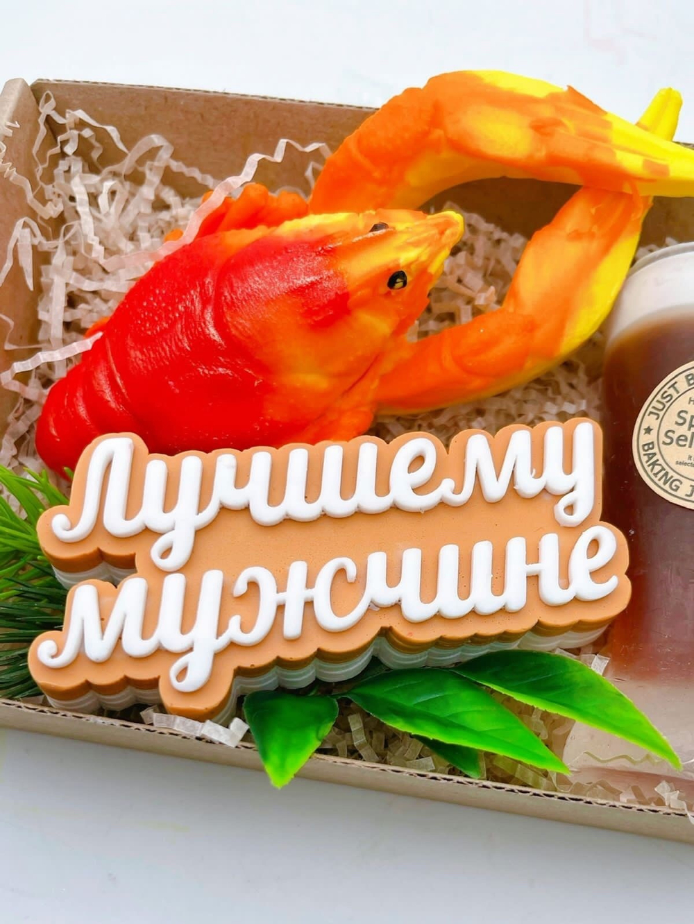 Мыло ручной работы Бокал, Рак и топпер
