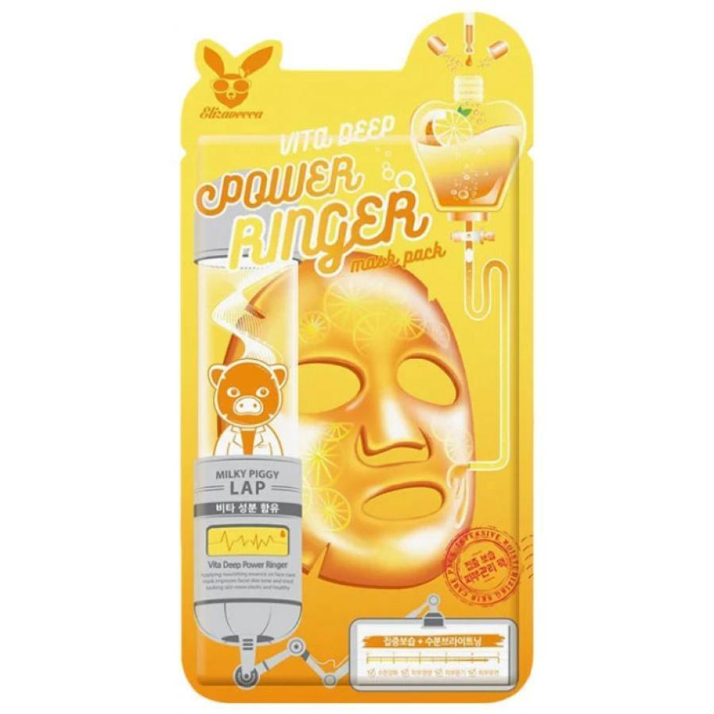 Elizavecca Power Ringer Mask Pack Vita Deep Тканевая маска с витаминным  комплексом 23мл