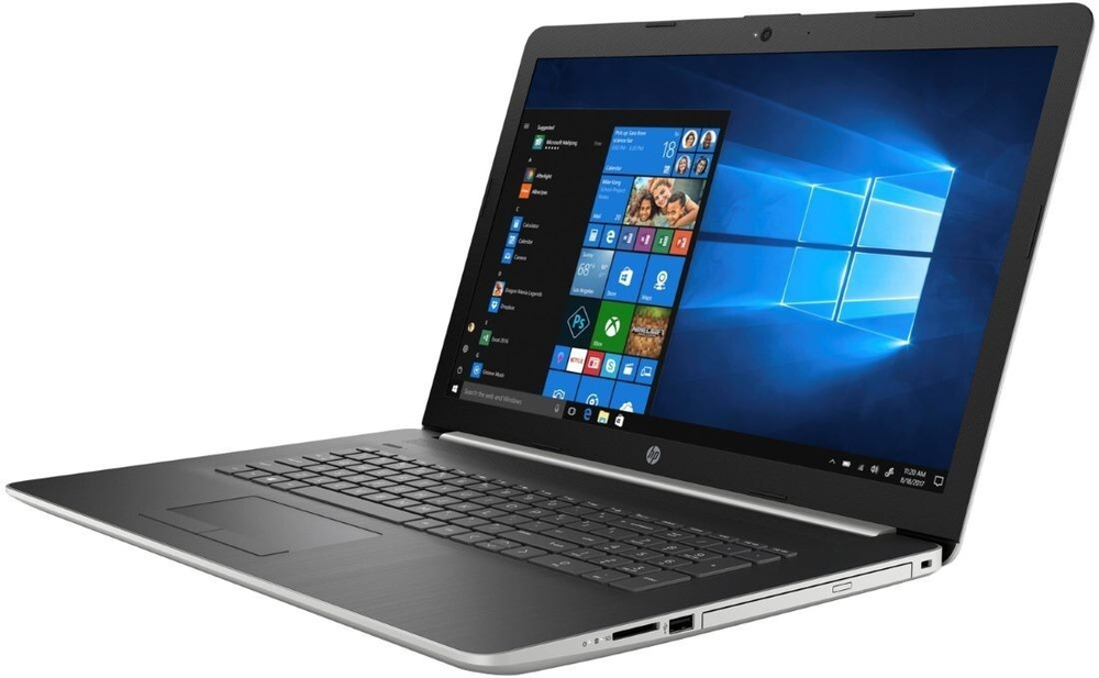 Ноутбук HP 17-by2016ur Pentium Gold 6405U/4Gb/SSD256Gb/Intel UHD Graphics/17.3;/SVA/HD+ (1600x900)/Free DOS/black/WiFi/BT/Cam 22Q61EA